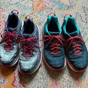 Bundle! Two pairs of Size 9 Hoka One One Cliftons